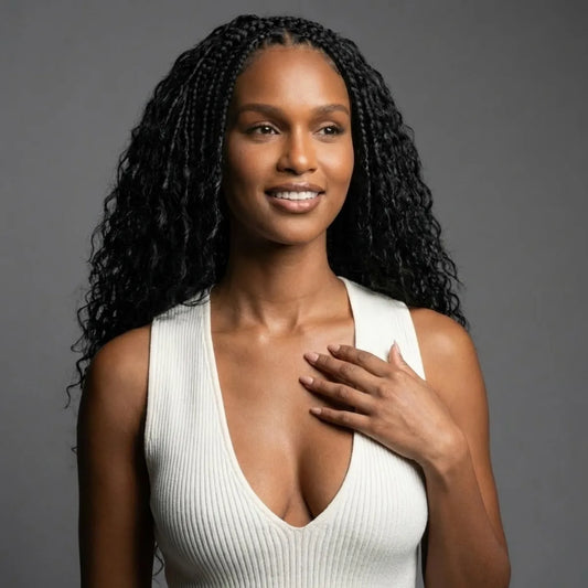 water wave crochet human hair extensions feather crochet hair boho braids wet and wavy crochet braiding hair natural black women protective hairstyle