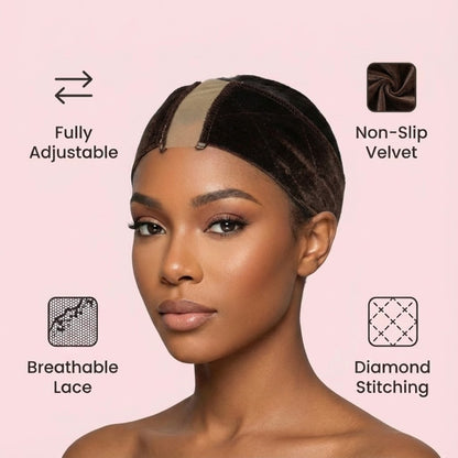 Chiesma Non-Slip Wig Grip Band — Velvet & Lace, Secure Fit Without Glue